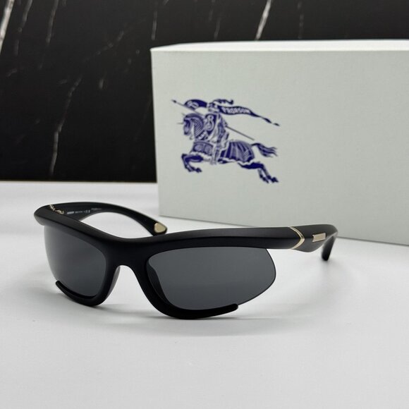 NEW BURBERRY BE4462 4186/87 BLACK UNISEX SUNGLASSES BURBERRY  display picture 2